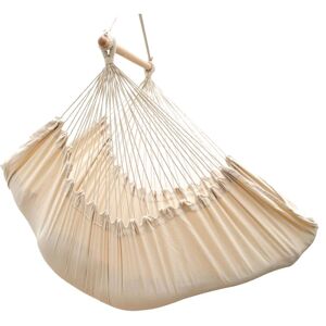 Amanka Xxl Hanging Chair with Side Compartment and Cushion - 220x120cm Outdoor Hammock - beige