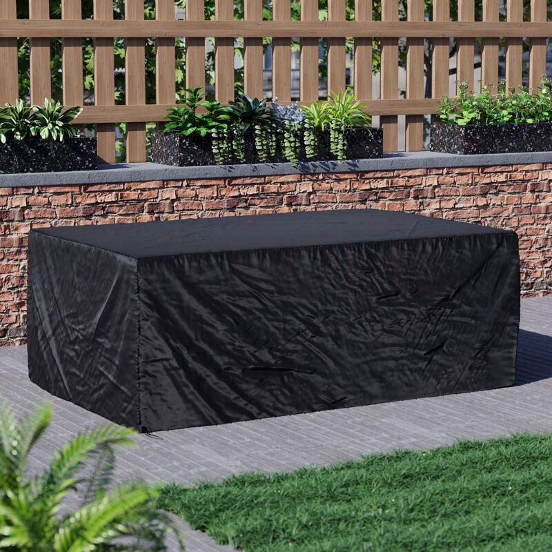 HOME DISCOUNT Garden Furniture Cover Outdoor Patio Waterproof Rattan Set Rain Anti-UV Protection, 200 x 126 x 76 cm