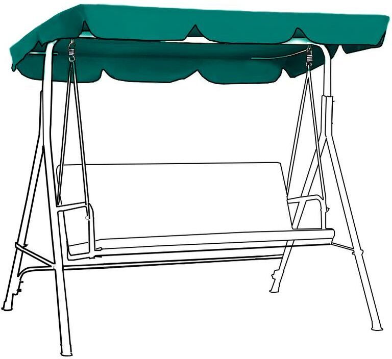 Gardenista - Outdoor Swing Canopy Cover for Garden Patio Furniture, Water Resistant Sun Shade Covers for Hammock 2-Seater Canopy, Lightweight and