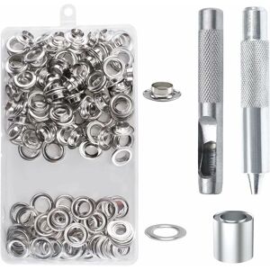 Héloise - 100 Set Grommet Tool Kit Kit,12mm Metal Grommet Sets with 3pcs Grommet Tools for Canvas Tarpaulin Tent Leather Repair