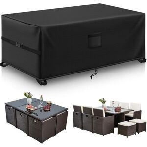 JALLERIA 180 x 120 x 74 cm Garden Furniture Covers, Waterproof Garden Furniture Covers, Garden Furniture Covers, All Weather Protection, Outdoor Table Cover,