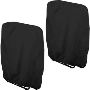 YMYNY 2 Pack Folding Deck Chair Covers (Black, 94 x 34 x 110 cm), Garden Folding Chair Windshield, Garden Deck Chair Cover mumu