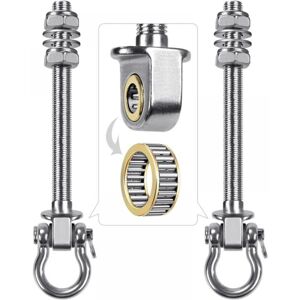 Cyslmuk - 2 Pack Swing Hangers with Bearing 304 Stainless Steel for Wood and Metal Beams, Perfect for Hanging Hammocks, Yoga Swings, Porch Swing