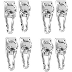 TLILY 2 sets of suspended ceiling wall mount U-shaped hooks Stainless steel heavy duty multi-function hammock hammock hook metal base plate with hook X4