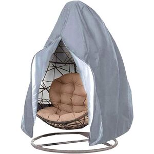 AOUGO 210D Oxford Garden Hanging Chair Cover Egg Chair Tarpaulin Waterproof Anti-UV/Wind Protective Cover for Outdoor Patio Chair (115x190cm, Grey)