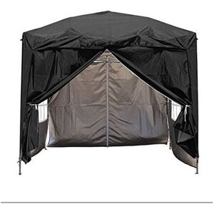 Aquariss - 2.5 x 2.5m Garden Pop Up Gazebo Marquee Patio Canopy Wedding Party Tent- Black