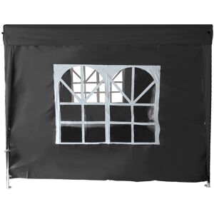 Greenbay - 2.5x2.5M Black Pop Up Gazebo Side Panel Wall with Window 1 Piece Only