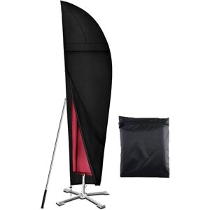 AOUGO 2.7m to 3.4m Cantilever Parasol Cover, Heavy Duty 420D Oxford Fabric, Waterproof, Anti-UV Canopy Parasol Cover with Air Vents (265x40/70/50cm) - Black