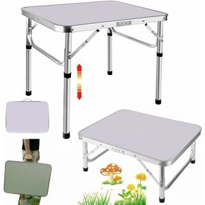 DAYPLUS 2ft Folding Camping Table, Portable Foldable Picnic Tables for Outdoor Indoor Garden, Balcony Market Kitchen Work Table, 2 Height 20cm/56cm, Table