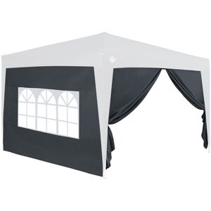 Deuba - 2x Side Walls for 3 Metre Gazebo Water-Repellent Side Window & Doors Zipper Retaining Straps Foldable Party Tent Pavilion Marquee 6x3m 3x3m