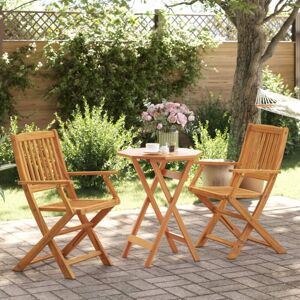 Bonnevie - 3 Piece Folding Bistro Set,Bar Set Solid Wood Acacia VSVS212162