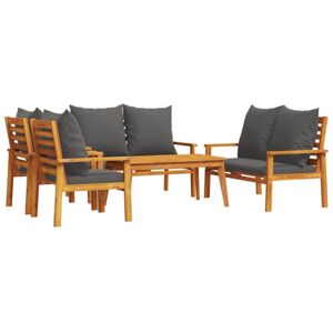 Vidaxl - 5 Piece Garden Lounge Set with Cushions Solid Wood Acacia