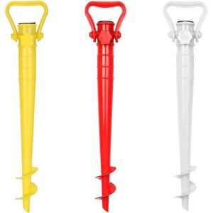 Memkey - Pack of 3 parasol stands, parasol ground anchors, beach umbrella sand anchors, for garden umbrellas, birdhouses, gazebos, flags