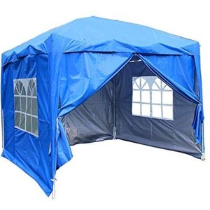 Aquariss - 3 x 3m Garden Pop Up Gazebo Marquee Patio Canopy Wedding Party Tent - Blue