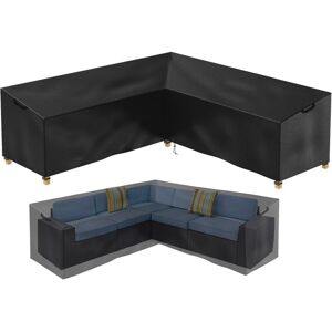 Linghhang - 300 x 300 x 98 cm - L-Shaped Garden Furniture Cover - Waterproof - Rattan - for Corner Sofa - for Living Room