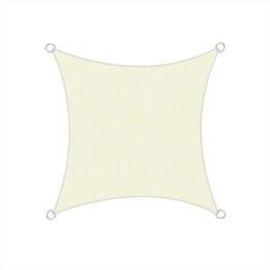 Aquariss - 3.6x3.6m Sun Sail Shade Square Awning Canopy Garden Sun Patio Sunscreen - Ivory
