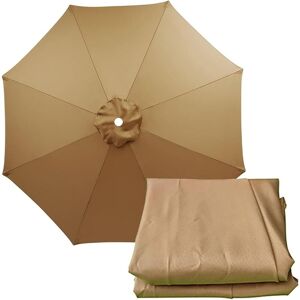 Ikodm - 3m Parasol Replacement Canopy, 6 Ribs, Replacement Parasol Cover, Universal Umbrella Replacement Fabric, for Garden Patio Yard Beach Pool