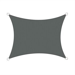 Aquariss - 3x2m Sun Sail Shade Rectangular Awning Canopy Garden Sun Patio Sunscreen - Charcoal