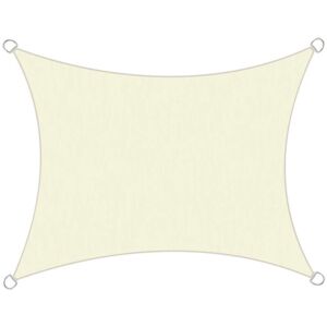 Aquariss - 3x2m Sun Shade Sail Rectangle Canopy Polyester Shade Cover Sunscreen Awning for Patio Party Backyard Lawn Garden Outdoor Activities - Ivory
