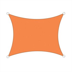Aquariss - 3x2m Sun Sail Shade Rectangular Awning Canopy Garden Sun Patio Sunscreen - Orange
