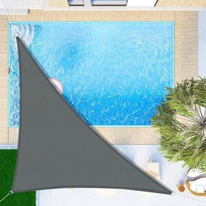 BEIJIYI 3x3x4.25m Triangular Shade Sail, Waterproof, UV Protection, for Patio, Garden, Terrace, Outdoor, Balcony, Charcoal Grey