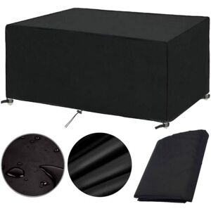 CYSLMUK 420D Garden Furniture Cover 200x100x75cm Protection Tarpaulin Garden Table Outdoor Furniture Waterproof Windproof Anti-UV Cold Resistant Furniture
