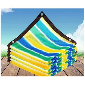 Cyslmuk - 2x2m Patio Shade Sail Rectangular Shade Net, Balcony Privacy Screen 12-Pin Sun Protection Shade Cloth for Terrace and Balcony