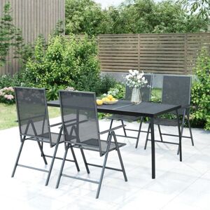 Bonnevie - 5 Piece Garden Dining Set,Garden Lounge Set Anthracite Steel VSVS683653