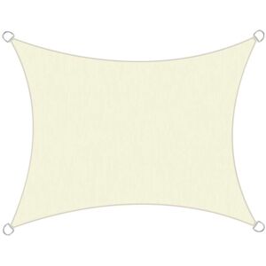 Aquariss - 5x4m Sun Sail Shade Rectangular Awning Canopy Garden Sun Patio Sunscreen - Ivory