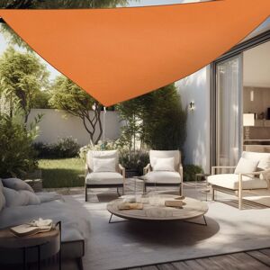 Aquariss - Sun Shade Sail 5x5x5m Triangle Canopy Polyester uv Block with Free Rope Sunscreen Awning for Outdoor Garden Patio Yard Party - Orange