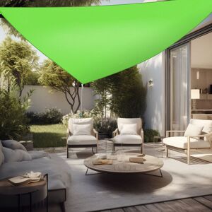 Aquariss - Sun Shade Sail 5x5x5m Triangle Canopy Polyester uv Block with Free Rope Sunscreen Awning for Outdoor Garden Patio Yard Party - Light Green