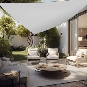 Aquariss - Sun Shade Sail 5x5x5m Triangle Canopy Polyester uv Block with Free Rope Sunscreen Awning for Outdoor Garden Patio Yard Party - Grey