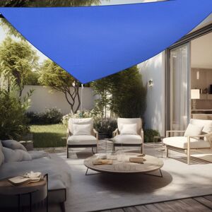 Aquariss - Sun Shade Sail 5x5x5m Triangle Canopy Polyester uv Block with Free Rope Sunscreen Awning for Outdoor Garden Patio Yard Party - Blue