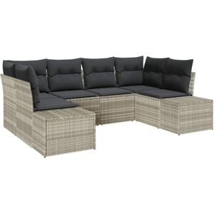 Vidaxl - Garden Sofa Set 6 pcs Light grey 234 x 154 x 85 cm Poly rattan