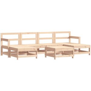 7 Piece Garden Lounge Set Solid Wood Pine Vidaxl