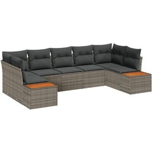Vidaxl - Garden Sofa Set 7 pcs Grey 289 x 154 x 85 cm Poly rattan