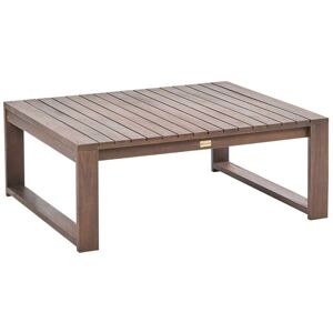BELIANI Garden Coffee Table TIMOR 90 cm 75 cm Certified Acacia Wood Dark Brown