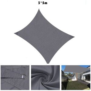 Alwaysh - 3x4M Waterproof Shade Sail Awning Sun Protection Shade Cloth for Pergola with Eyelets, Cords for Balcony Terrace