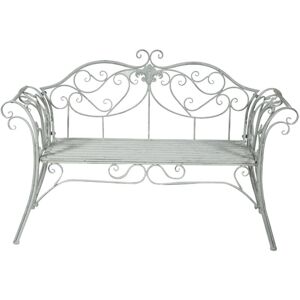 Biscottini - Outdoor iron bench 133x47x90 cm Garden and entrance sofa Grey metal bench 2-seater indoor chair Iron Bench Sofa park cast iron