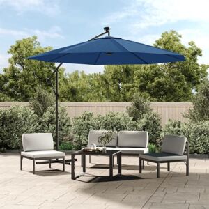 Bonnevie - Cantilever Garden Parasol,Garden Umbrella with led Lights and Steel Pole 300 cm Azure VSVS588531