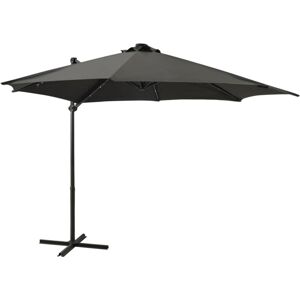 Bonnevie - Cantilever Garden Parasol,Garden Umbrella with Pole and led Lights Anthracite 300 cm VSVS816169