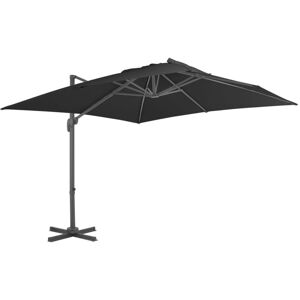 Bonnevie - Cantilever Garden Parasol,Outdoor Parasol with Aluminium Pole 3x3 m Black VSVS789961