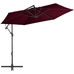 Bonnevie - Cantilever Garden Parasol,Outdoor Parasol with Aluminium Pole Bordeaux Red 300 cm VSVS467728