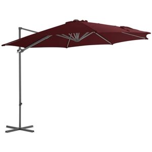 Bonnevie - Cantilever Garden Parasol,Outdoor Parasol with Steel Pole Bordeaux Red 300 cm VSVS365242