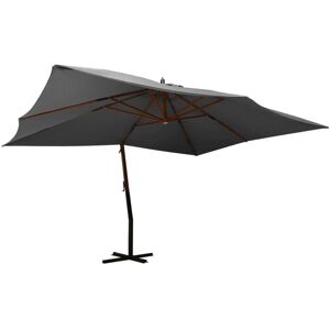 Bonnevie - Cantilever Garden Parasol,Outdoor Parasol with Wooden Pole 400x300 cm Anthracite VSVS983124