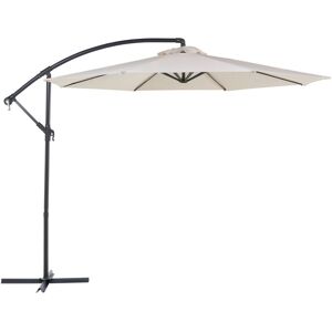 Beliani - Modern Outdoor Garden Cantilever Parasol Light Beige Polyester Canopy