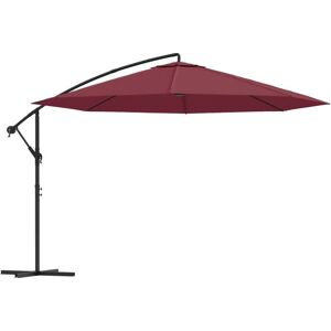 Vidaxl - Cantilever Garden Parasol with Aluminium Pole 350 cm Bordeaux Red
