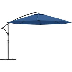 Cantilever Garden Parasol with Aluminium Pole 350 cm Blue Vidaxl