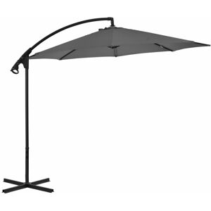 Cantilever Garden Parasol with Steel Pole 300 cm Anthracite Vidaxl