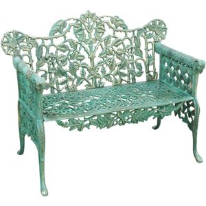 Biscottini - Cast iron bench 110x56x86 cm Garden bench Outdoor sofa Liberty bench with armrests 2-seater chair Iron bench